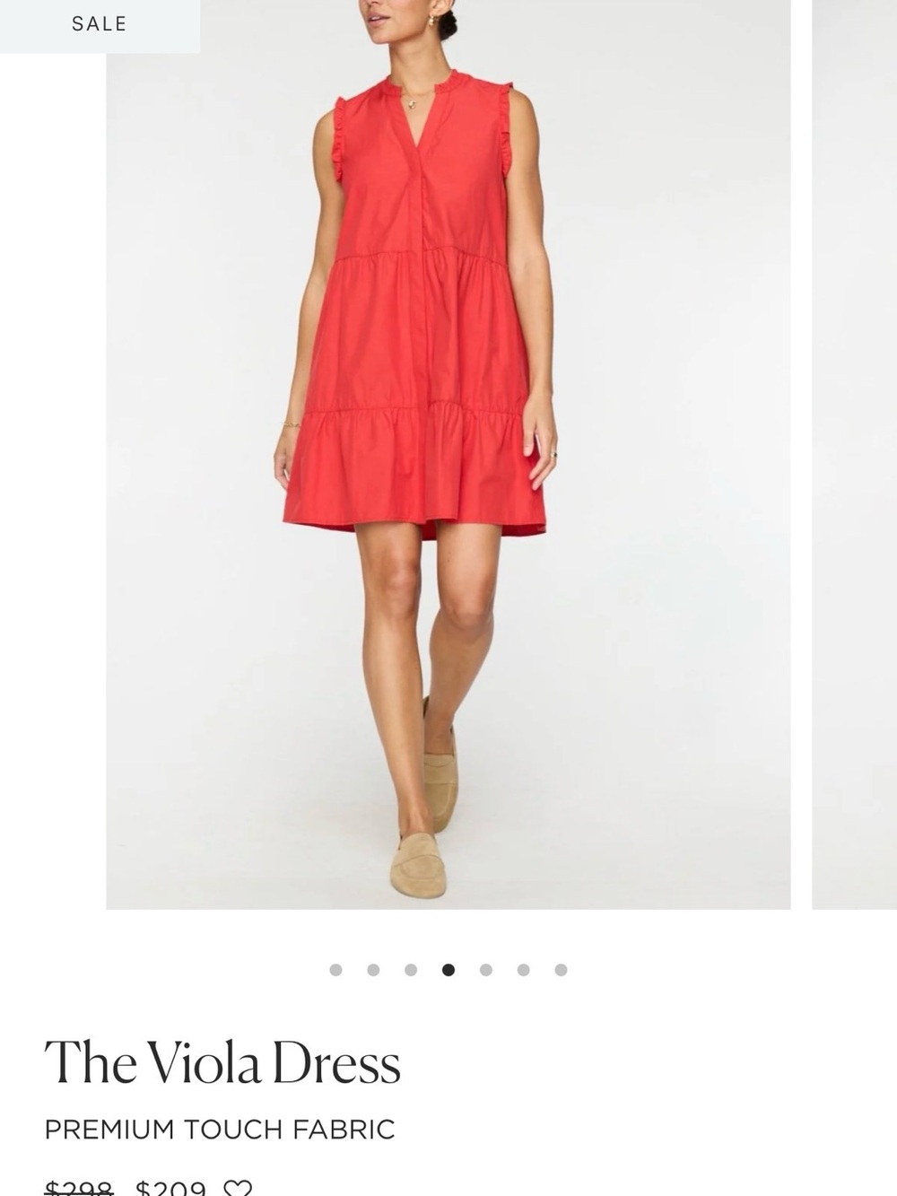 Brochu Walker Viola Dress Tiered Mini Dress in Poppy